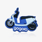 निजीकृत गोगोरो मोटरबाइक कस्टम रबर पैच पीवीसी फ्रिज चुंबक