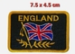 टवील कॉटन कशीदाकारी इंग्लैंड फ्लैग पैच यूनियन जैक कशीदाकारी पैच पर सिलाई
