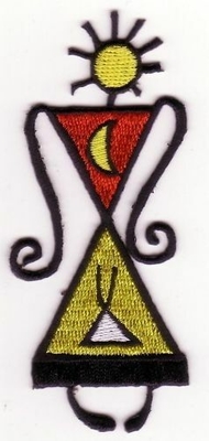 सार जनजातीय महिला कला कढ़ाई पैच शैली पर कस्टम आकार हस्तनिर्मित लोहा