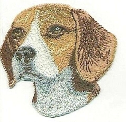 3 &quot;बीगल कुत्ते की कढ़ाई पैच सेनील सामग्री 9 रंग मेरोएड एज