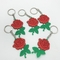 कस्टम गुलाब का फूल आकार पीवीसी चाबी का गुच्छा संवर्धन उपहार 3 डी रबड़ की अंगूठी:
