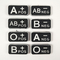 ब्लड टाइप पैच किट 3D PVC A+ B+ AB+ O+ पॉजिटिव A-B- AB- O- नेगेटिव रबर फास्टनर पीवीसी पैच