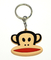 कार्टून चरित्र बंदर कीरिंग Bagcharm चाबी का गुच्छा ज़िप खींचने वाला रबर पीवीसी