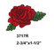 लाल गुलाब का फूल कढ़ाई पैच टवील फैब्रिक आयरन पिपली पैच पर
